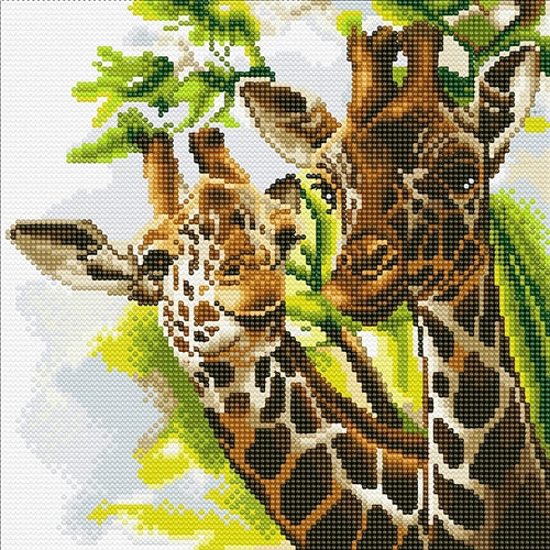 Craft Buddy CAK-A86 D.I.Y Crystal Art Kit Friendly Giraffes NIB