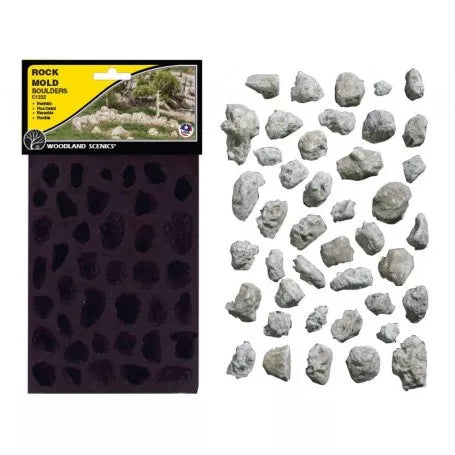 Woodland Scenics C1232 Rock Molds Boulders 5 x 7" (12.7 x 17.7cm) NIB