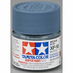 Tamiya 81717 Acrylic XF-18 Medium Blue Mini Bottle 10mL (1/3oz) NIB