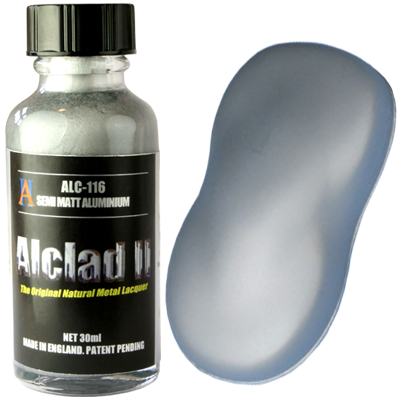 Alclad II 116 Semi-Matt Aluminum Lacquer Paint 30mL NIB