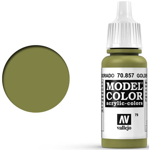 Vallejo 70857 Model Color Golden Olive Paint 17mL NIB