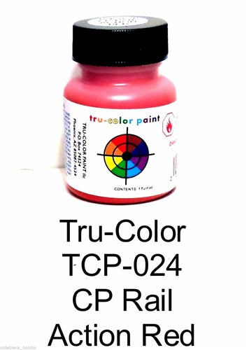 Tru-Color TCP-024 CP Rail Action Red Paint Bottle 1oz NIB
