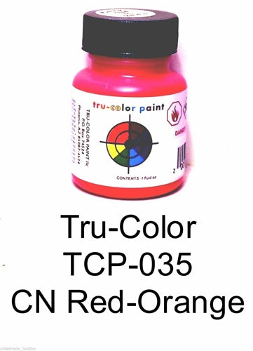 Tru-Color TCP-035 Canadian National Red/Orange Paint Bottle 1oz NIB