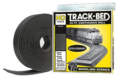 Woodland Scenics ST1474 HO Track-Bed Roadbed Material 24' Continuous Roll NIB