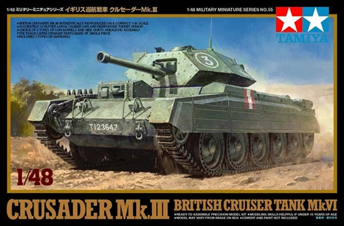 Tamiya 32555 Crusader Mk.III British Cruiser Tank Mk.IV 1/48 Plastic Model Kit NIB