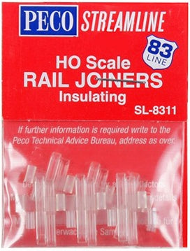 Peco Streamline SL-8311 HO Code 83 Insulated Rail Joiners North American Style Pack of 9 NIB