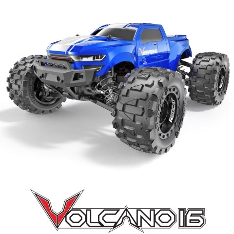 Redcat Racing Volcano-16 1/16 Scale Brushed Electric Monster Truck Blue NIB