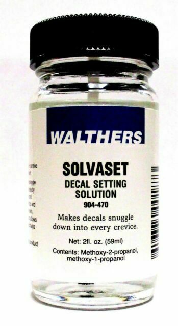 Walthers 904-470 Solvaset Decal Setting Solvent 2oz 59.1mL Bottle NIB