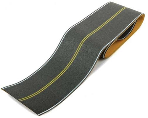 Walthers SceneMaster 949-1252 HO Flexible Self-Adhesive Paved Roadway Vintage/Modern No Passing Zone Double Yellow Centerline White Edge Markings NIB