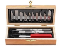 Excel 44282 Hobby Knife Set w/ Wooden Box NIB