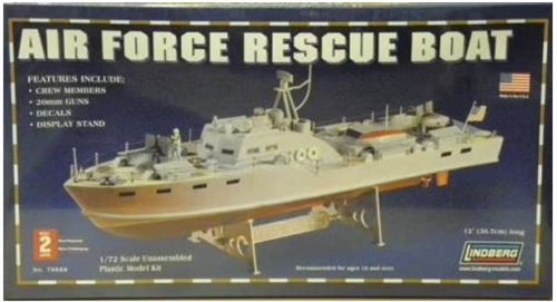 Lindberg 70888 Air Force Rescue Boat 1/72 Scale Plastic Model Kit NIB