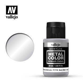 Vallejo 77716 Semi Matte Aluminum Metal Color 35ml NIB