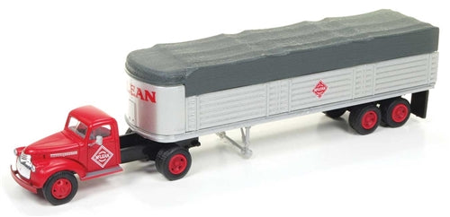 Classic Metal Works - Mini Metals 31169 HO 1941-1946 Chevrolet Tractor w/ Covered Wagon Trailer McLean Trucking Assembled NIB