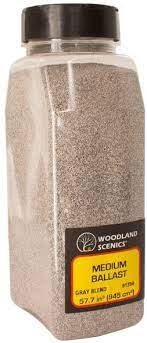 Woodland Scenics B1394 Medium Ballast Gray Blend Shaker 57.7 in3 (945 cm3) NIB