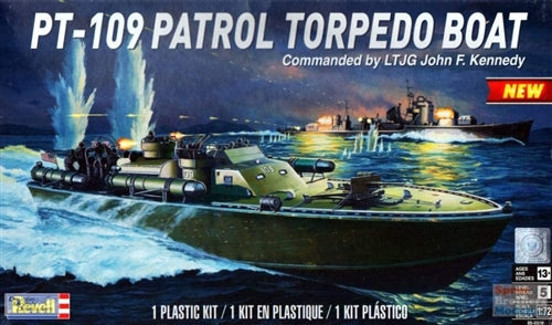 Revell 85-0319 PT-109 P.T.Patrol Torpedo Boat Commanded by LTJG John F. Kennedy 1/72 Plastic Model Kit NIB