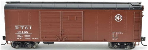 Bowser 42324 HO Class X-31a 40' Double-Door Flush-Roof Boxcar Detroit, Toledo & Ironton DT&I DTI #12280 Boxcar Red White Black NIB RTR