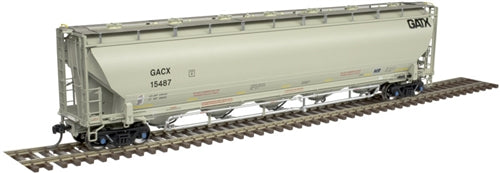 Atlas Master Line 20005185 HO Trinity 5660 PD Covered Hopper General American GACX #15201 Gray Yellow Conspicuity Marks NIB RTR
