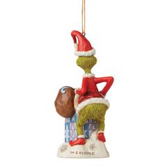 Grinch Climbing in Chimney Jim Shore Ornament