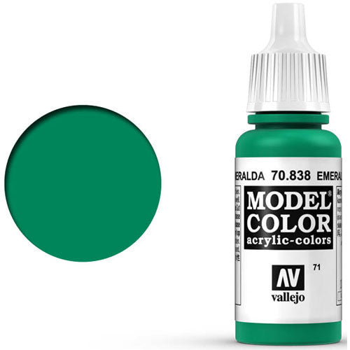 Vallejo 70838 Model Color Emerald Acrylic Paint 17mL NIB