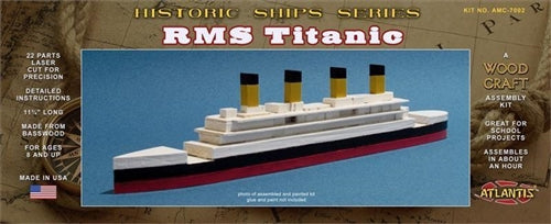 Atlantis AMC-7002 RMS Titanic (Historic Ships Series) Wooden Model Kit NIB