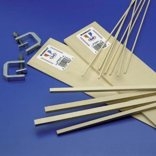 Midwest Products 6709 Balsa Triangle 1/2 x 36" 1pc Bulk