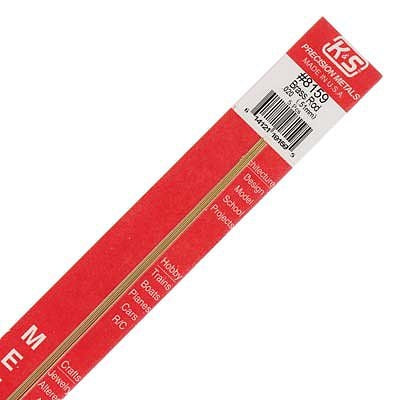 K&S Precision Metals #8159 0.020" (.51mm) Solid Brass Rod Carded Pkg of 5 NIB