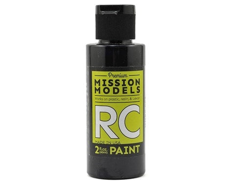 Mission Models MMRC-002 Water-based RC Paint, 2 oz bottle, Black