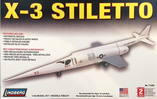 Lindberg 71426 X-3 Stiletto 1/48 Scale Plastic Model Kit NIB