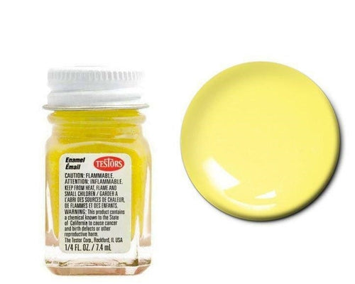 Testors 1112 Gloss Light Yellow Enamel Paint 1/4oz (7.4mL) NIB