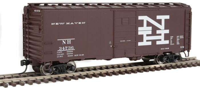 Walthers Mainline 910-1411 HO 40' PS-1 New Haven NH #34736 Boxcar Red White Large NH Logo NIB RTR