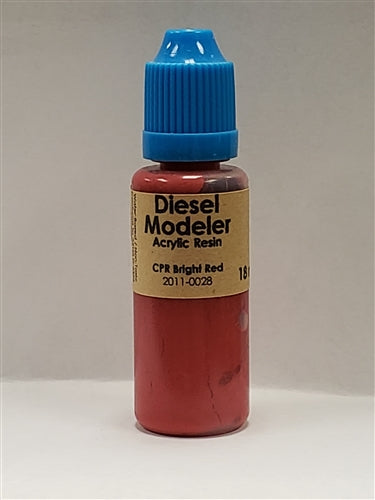 Diesel Modeler 2011-0028 CPR Bright Red Acrylic Resin Paint 18mL NIB