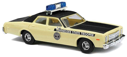 Busch 46656 HO 1976 Plymouth Fury Sedan Tennessee State Trooper Yellow Black Assembled NIB