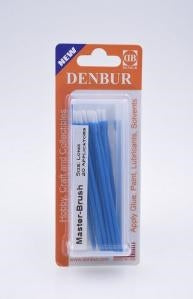 Denbur Master-Brush Long (Blue) Pkg of 20 NIB