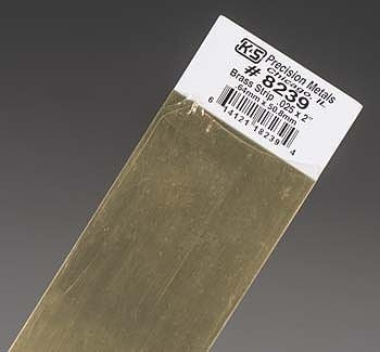 K&S Precision Metals #8239 Brass Strip 0.025" x 2" x 1' NIB