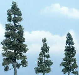 Woodland Scenics TR1619 Ready Made Premium Trees Deciduous Juniper 1 Each: 5-1/8, 2-5/8 & 3-1/2" (13, 6.7 & 8.9cm) NIB