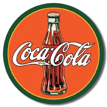 Desperate Enterprises 1069 Coca-Cola Round Tin Sign NEW