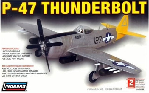 Lindberg 70502 P-47 Thunderbolt 1/48 Scale Plastic Model Kit NIB