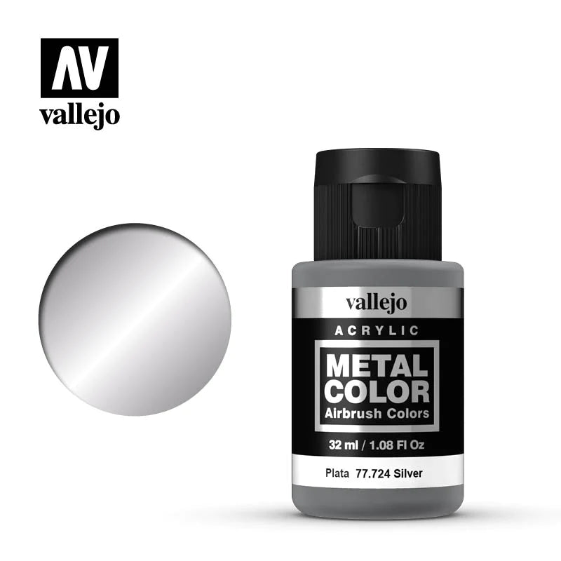 Vallejo 77724 Metal Color Silver Acrylic Paint 32mL NIB