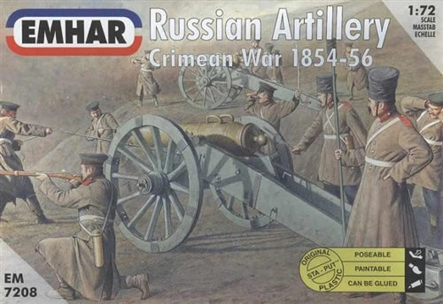 Emhar EM7208 Russian Artillery Crimean War 1854-56 1/72 Plastic Model Kit NIB