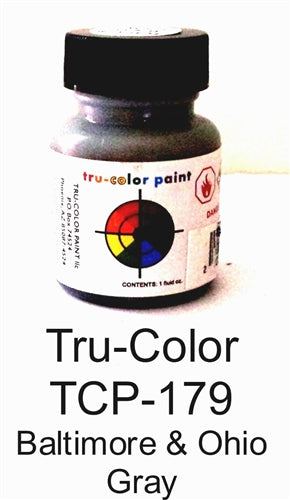 Tru-Color TCP-179 B&O Baltimore & Ohio Gray Paint Bottle 1oz NIB