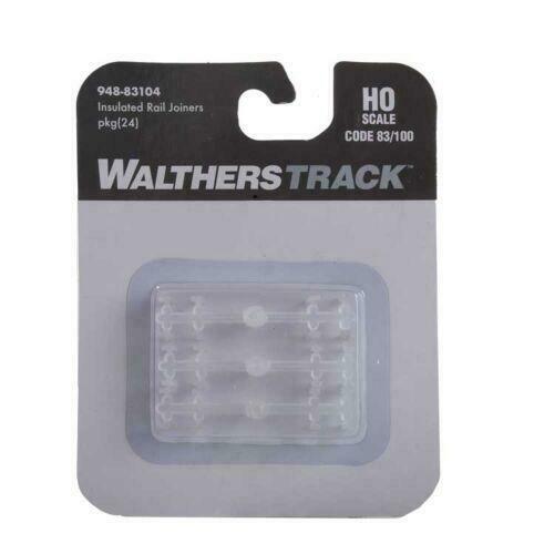 WalthersTrack 948-83104 HO Code 83 or 100 Insulated Rail Joiners Pkg of 24 NIB