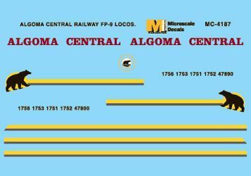 Algoma Central - AC -- Mini-Cal EMD FP9 Tourist Train Diesels