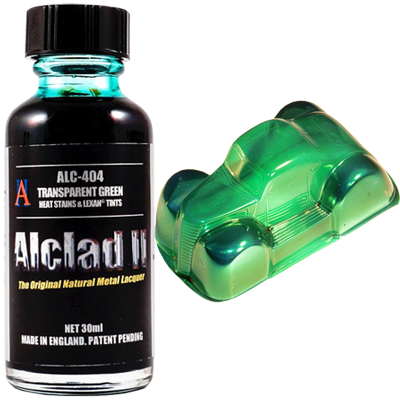 Alclad II 404 Transparent Green Lacquer Heat Stains & Lexan Tints 30mL NIB