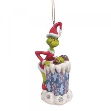 Grinch Climbing in Chimney Jim Shore Ornament