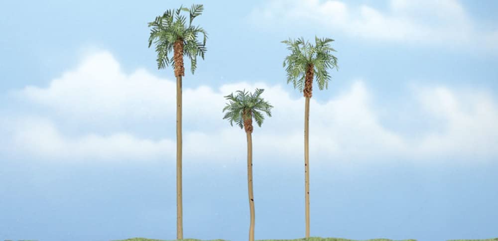 Woodland Scenics TR1617 Ready Made Premium Trees Royal Palm 1 Each: 4-5/8, 3-1/2 & 4" (11.7, 8.9 & 10.2cm) NIB