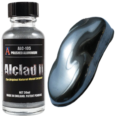 Alclad II 105 Polished Aluminum Lacquer Paint 30mL NIB