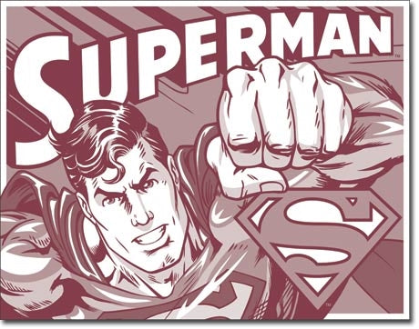 Desperate Enterprises 1732 Superman Rectangular Tin Sign NEW