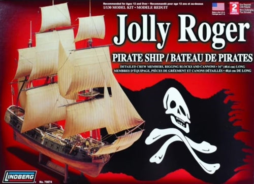 Lindberg 70874 Jolly Roger Pirate Ship 1/133 Scale Plastic Model Kit NIB